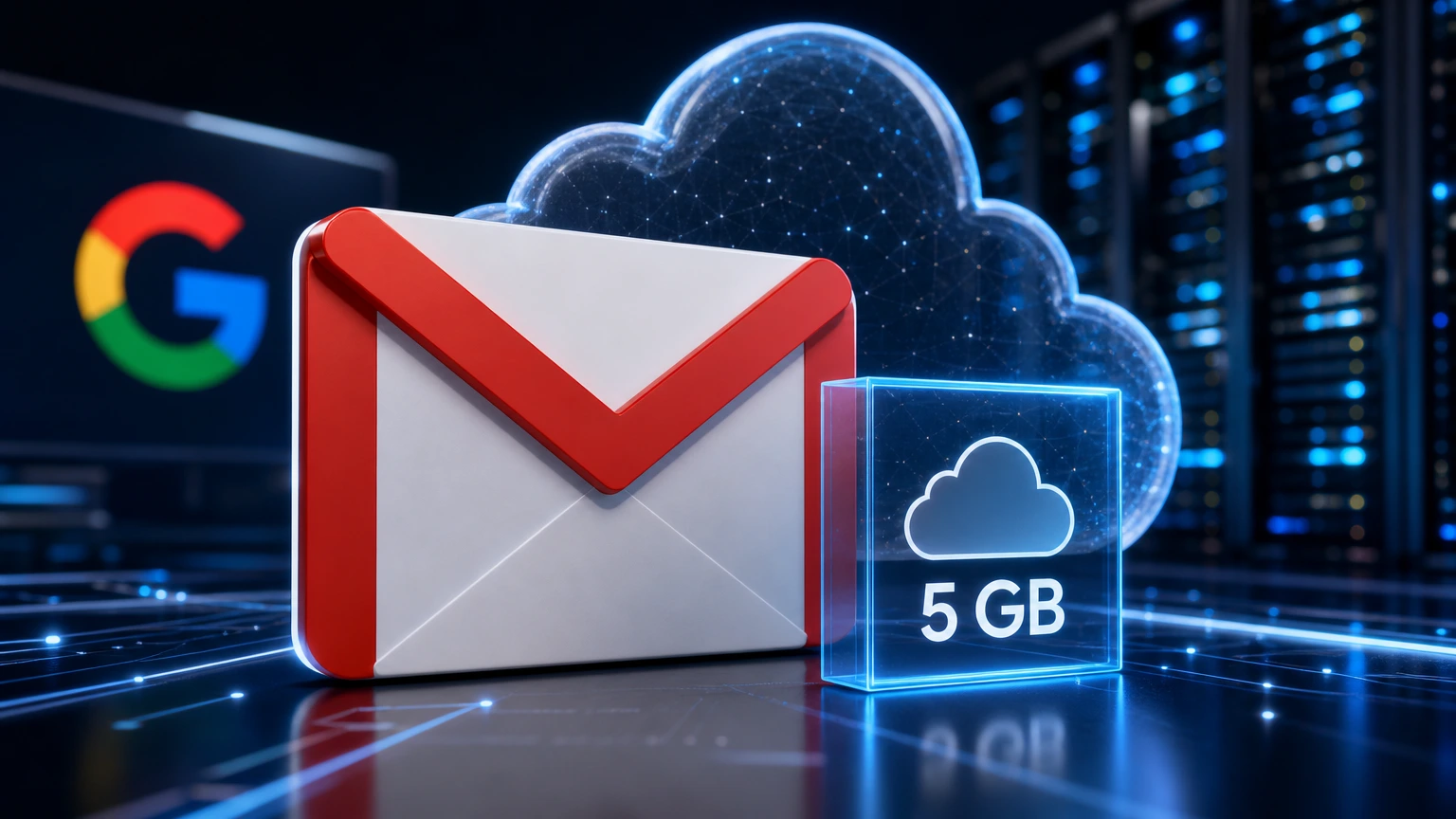 Google testa limite de 5 GB no Gmail para novas contas gratuitas