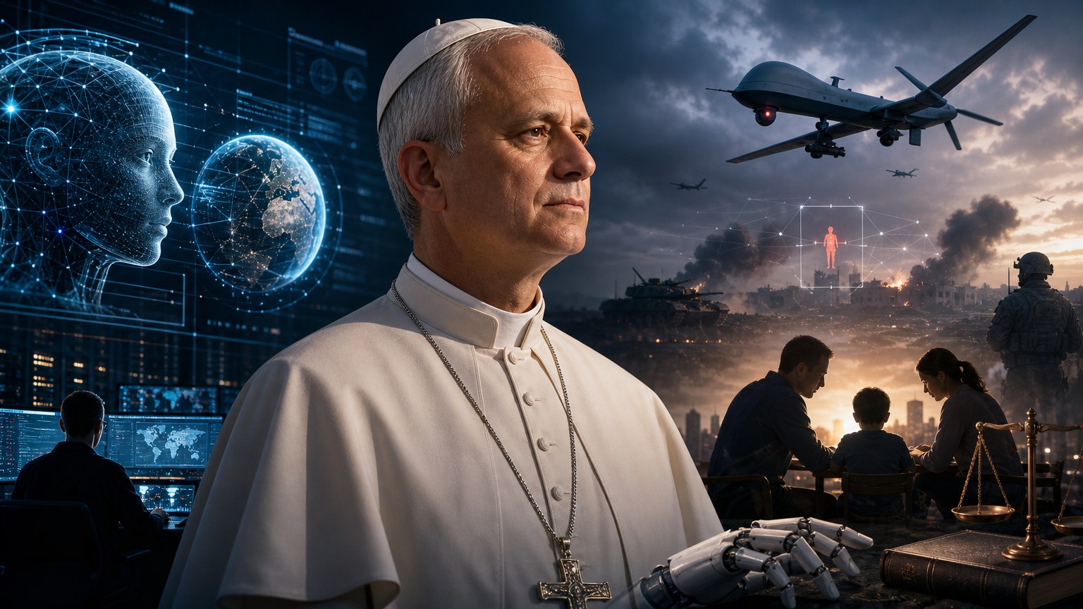 Papa Leão XIV adverte: inteligência artificial na guerra pode impor decisões letais