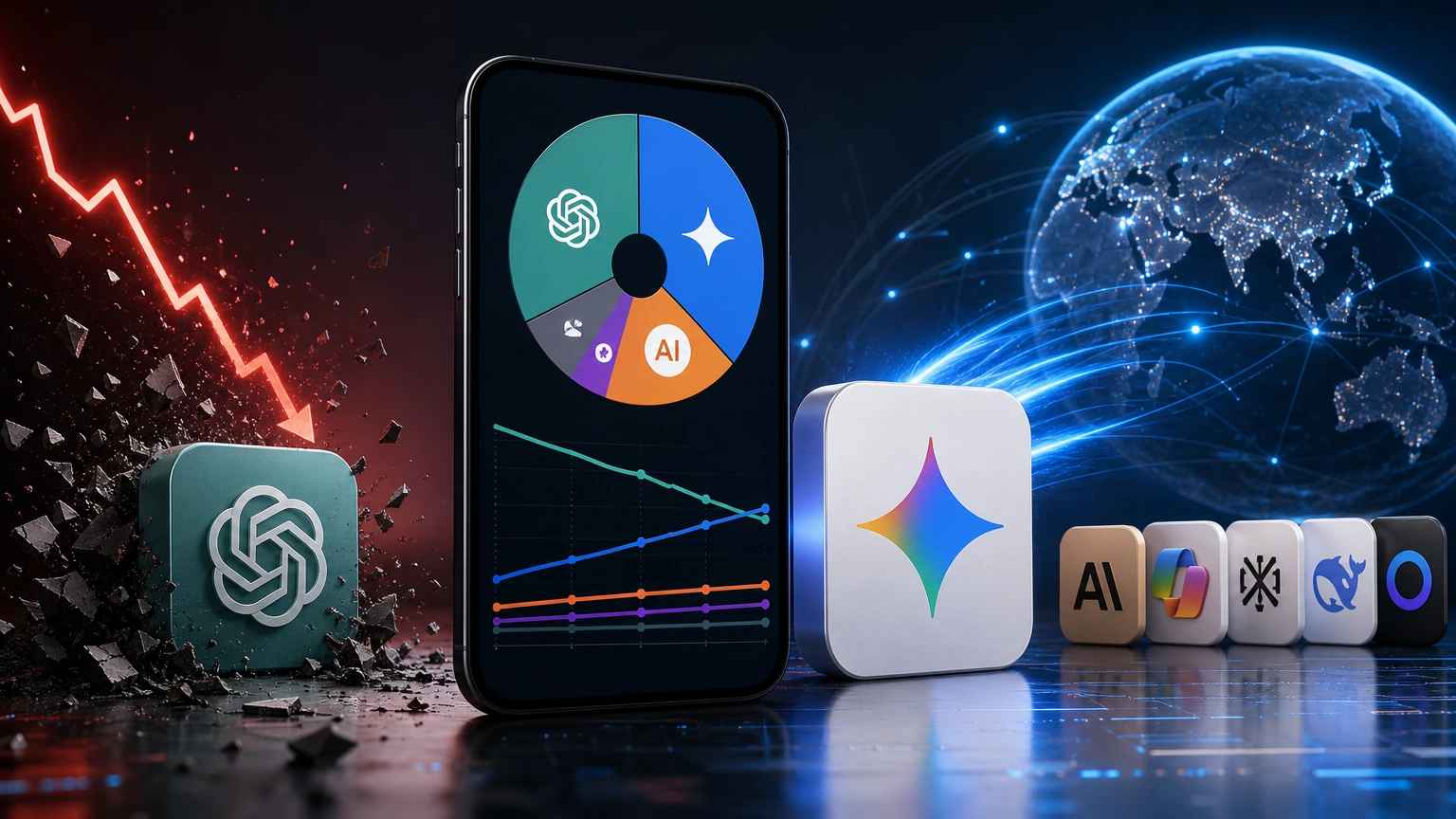 Queda do ChatGPT acelera Gemini e muda o jogo no mercado de IA